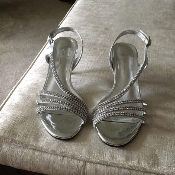 Caparros Bethany silver metallic crystal heel - Picture 2 of 6